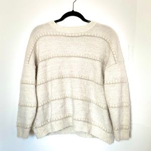 Dreamers Chunky Cream Sweater with Gold